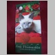 Weihnachtskarte Kätzchen mit Herz